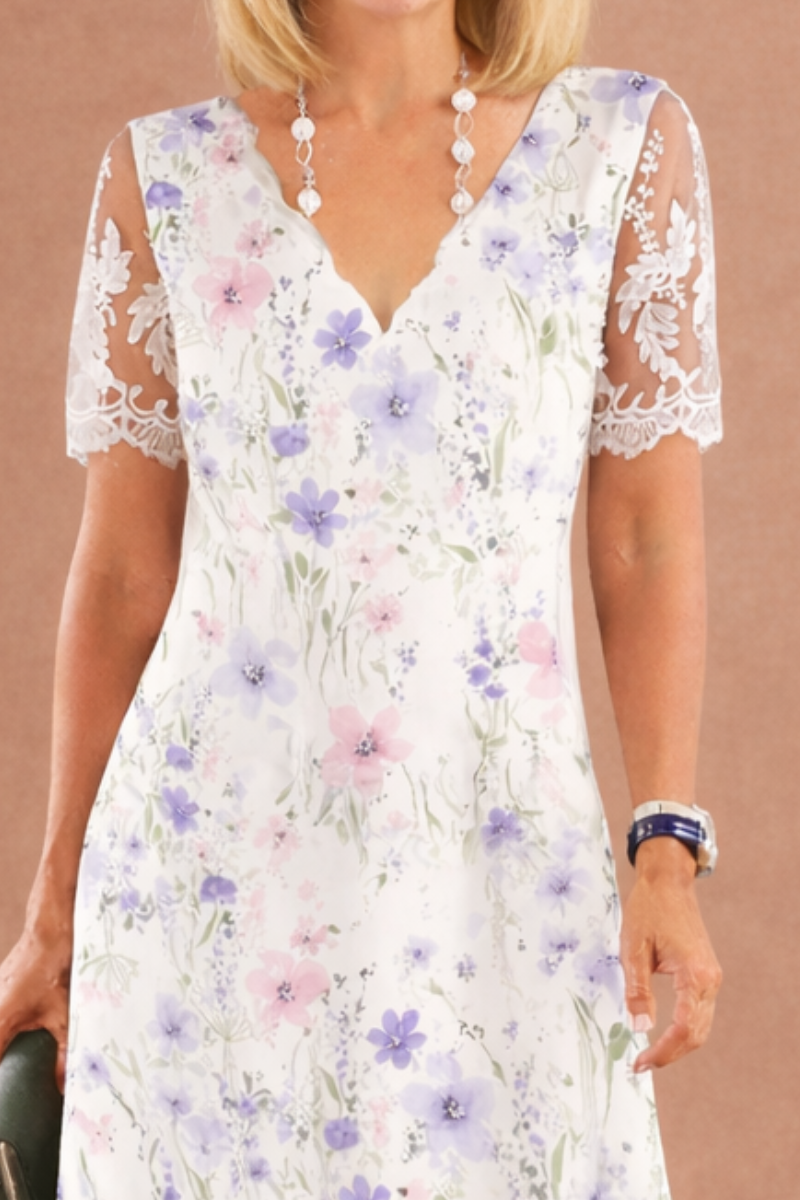 Elin | Luchtige Bloemige Zomer Jurk