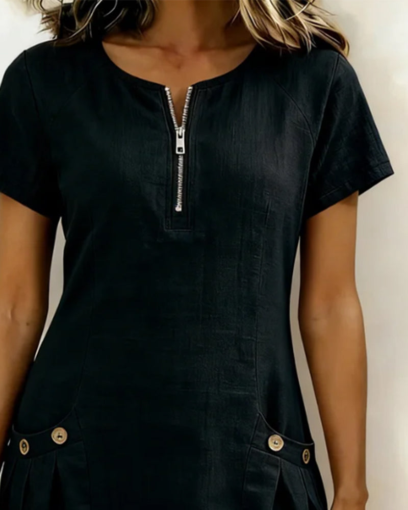 Ela | Jurk Casual Korte Mouw