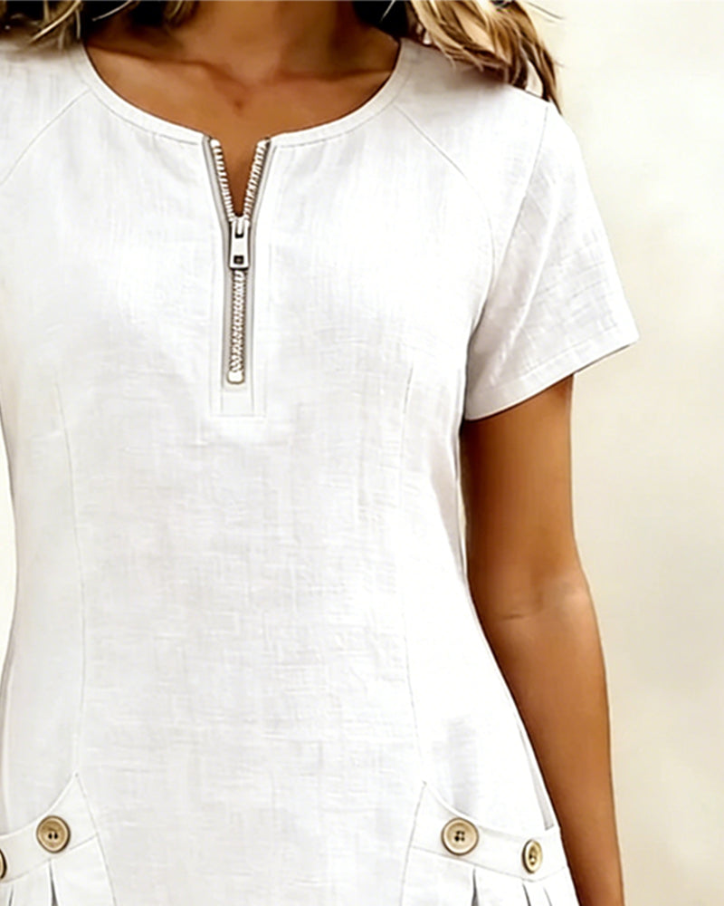 Ela | Jurk Casual Korte Mouw