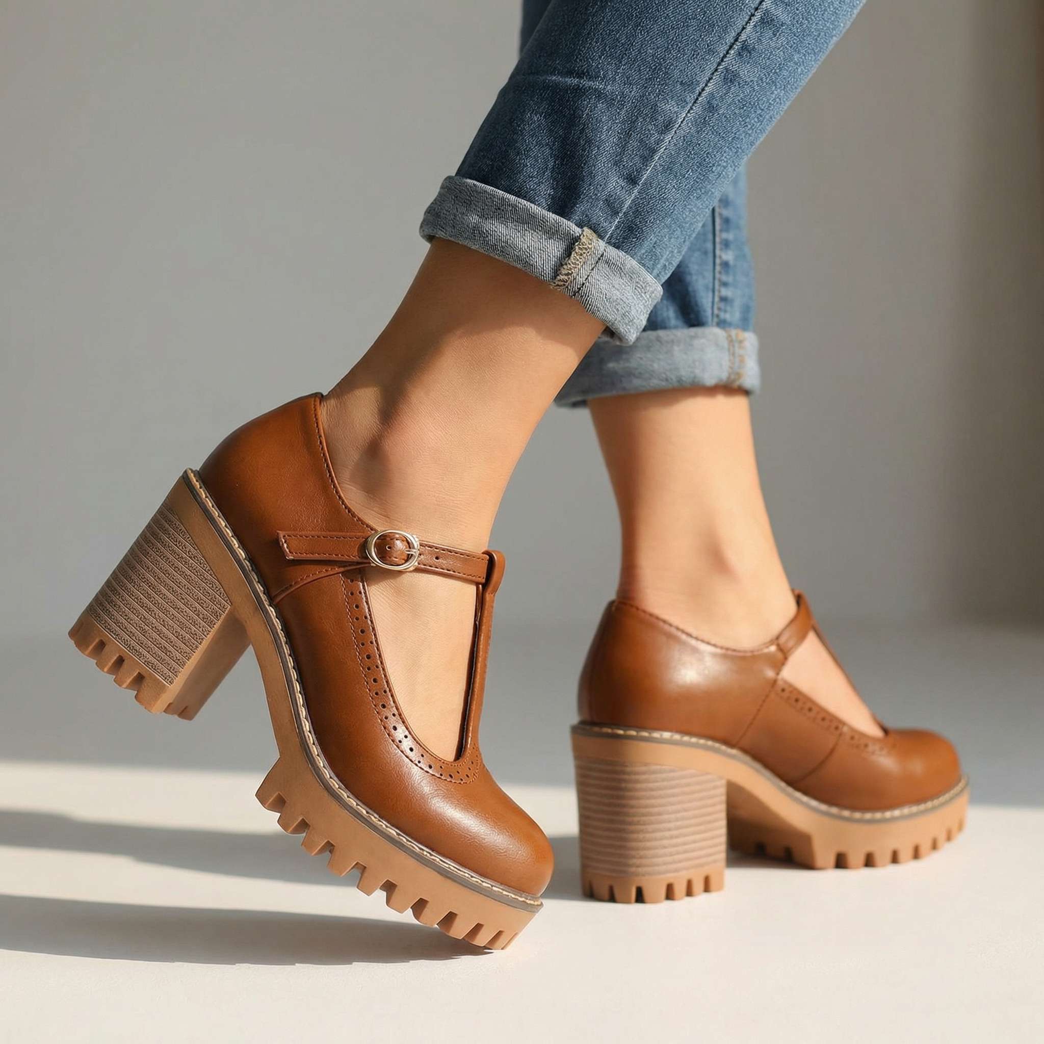 Judith | T-Bar Mary Jane Comfort Heels